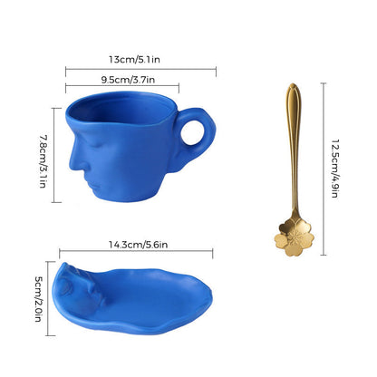 Vivolux | Kyssnades Gesicht keramische Kaffeetasse