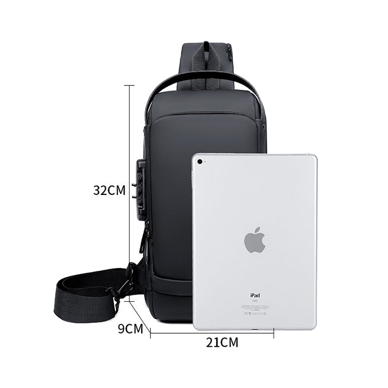 Diebstahlsicherer Umhängetasche mit USB-Ladeanschluss