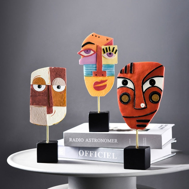 Vivolux | Abstract Pop Art Gesicht Home Skulptur