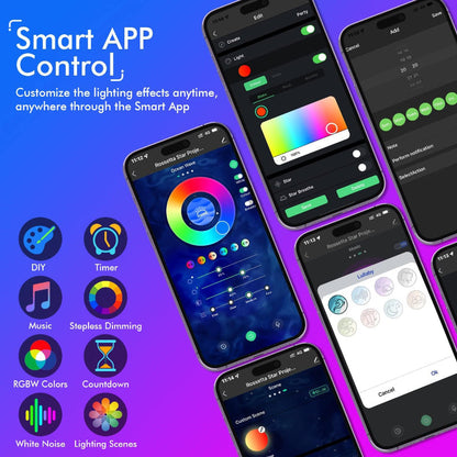Vivolux | 4 In 1 Star- und Galaxie-Projektor mit Bluetooth-Lautsprecher