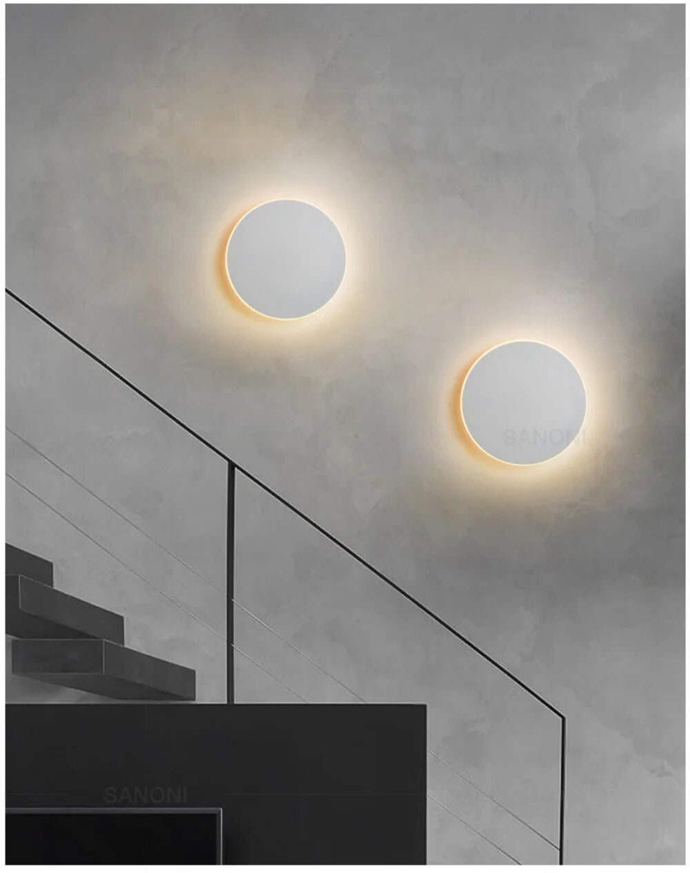LED-Wandleuchte rund