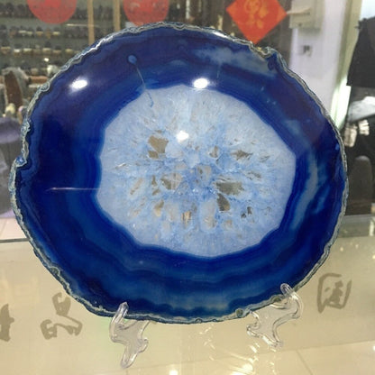 Vivolux | Blaue Achat-Kristallscheibe