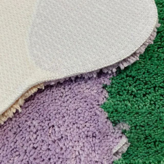 Vivolux | Abstrakter Farbblock-Teppich aus Baumwoll-Polyester