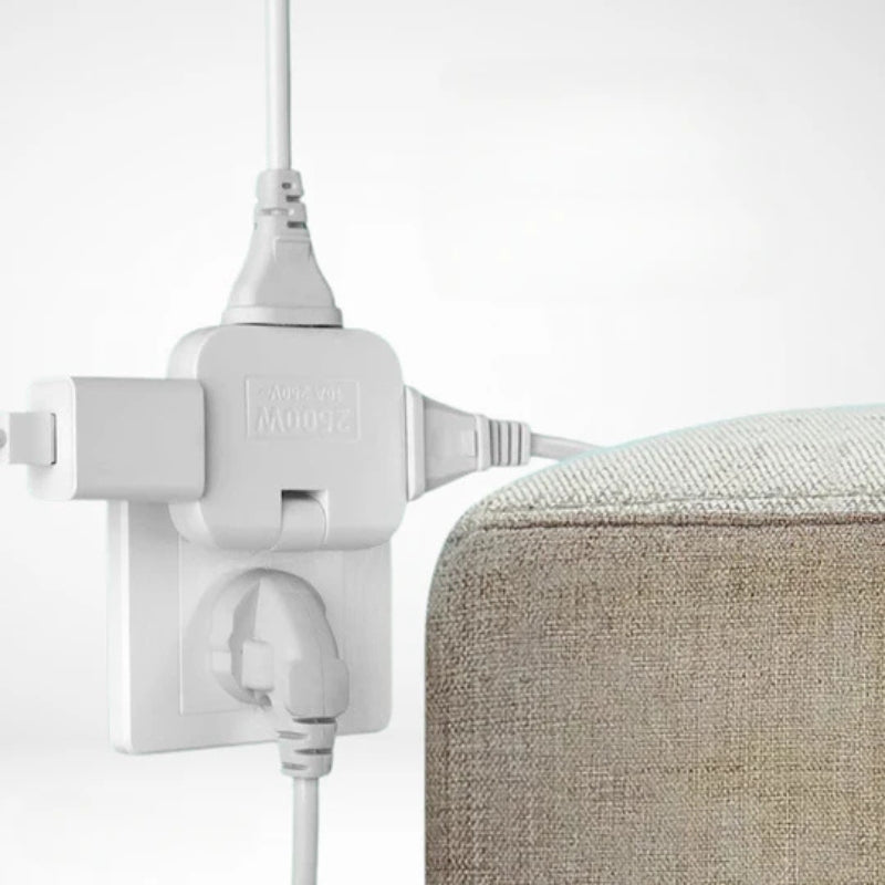 Vivolux | FlexiPlug – Ultradünne 180° drehbare Steckdosenleiste mit mehreren Steckdosen