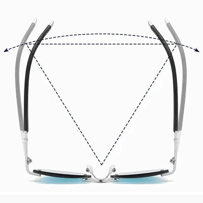 Vivolux | Saphir Hohe Härte Anti-Blau Licht Weit und Nah Lesebrille Sonnenbrille