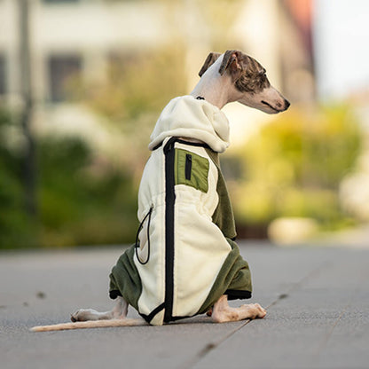 Vivolux | Vollständiger Schutz Polar Fleece Hund Overall mit abnehmbarem Kragen