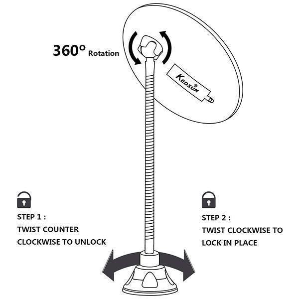 Vivolux | 10x Vergrößerung LED beleuchteter Schminkspiegel