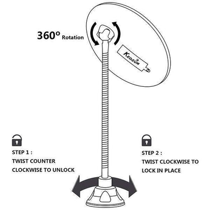 Vivolux | 10x Vergrößerung LED beleuchteter Schminkspiegel