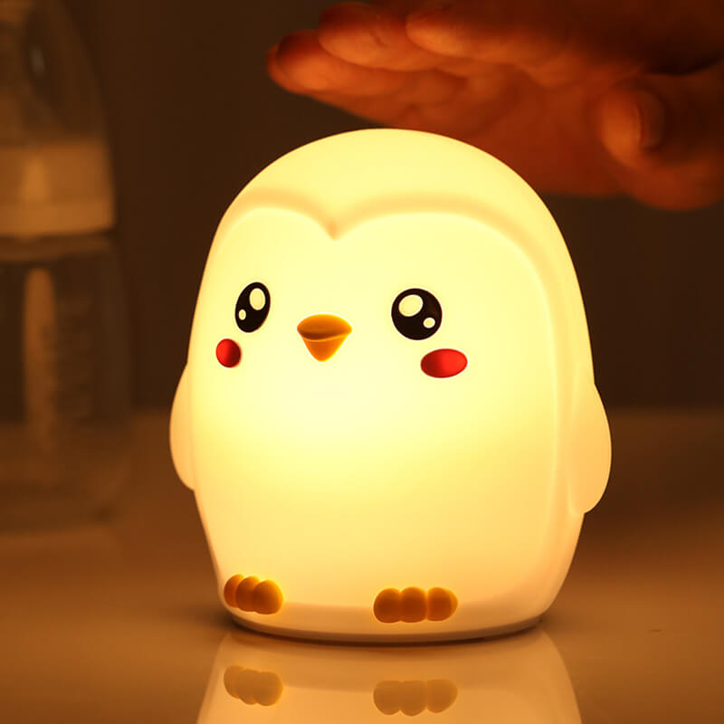 Vivolux | Bunte Pinguine Tap Tap LED Nachttischlampe