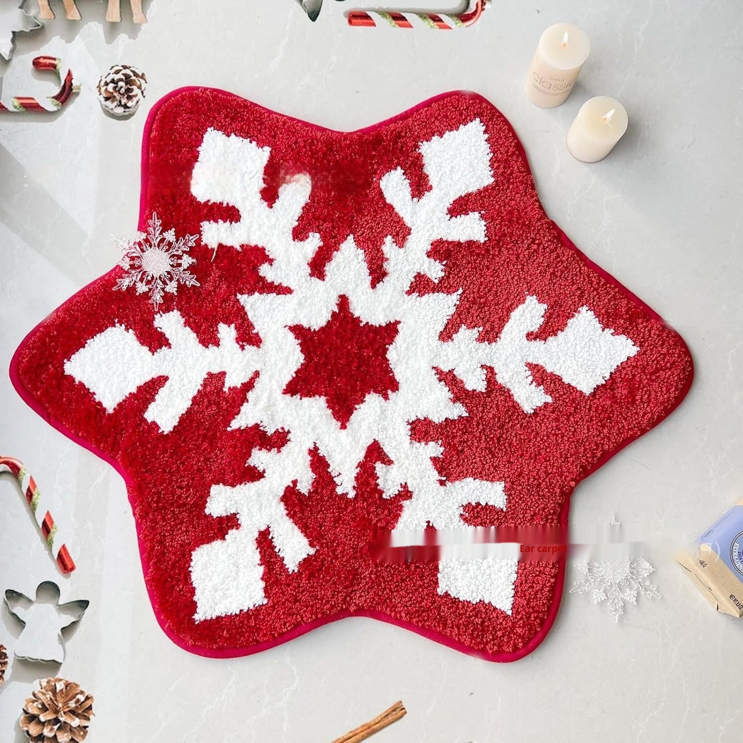 Vivolux | Weihnachts-Kaschmir-ähnlicher Teppich Pflegeleicht