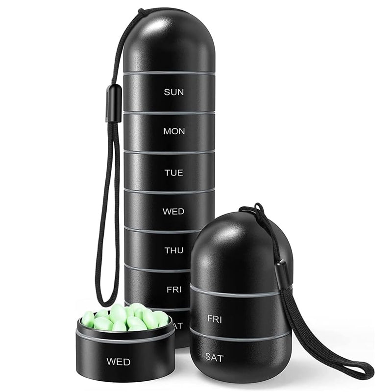 7 Tage tragbare Pillendose für Reisen