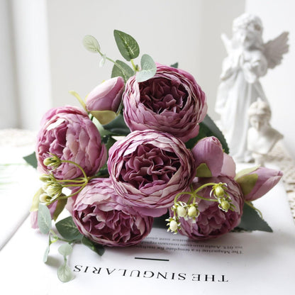 Vivolux | Blossom Kollektion: Exquisites 5-Kopf Seidenblumenbouquet