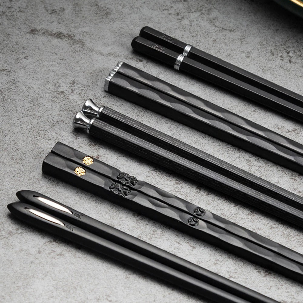 Vivolux | DineLux – Luxuriöses Essstäbchen-Set mit Raffinierten Designs (5 Paar)