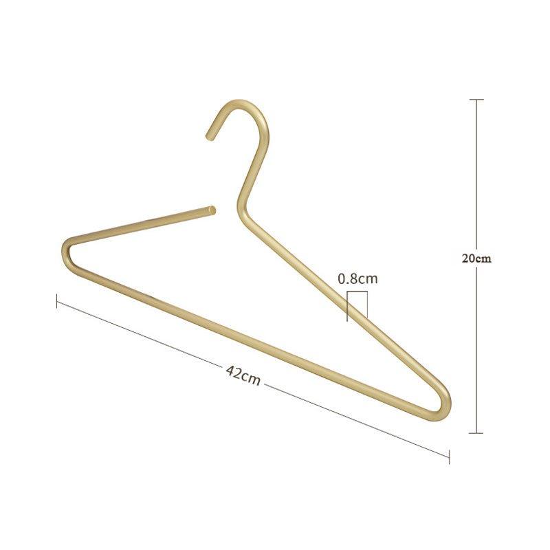 Vivolux | 5 Stück Kleiderbügel aus massivem mattem Gold/Silber │ Nahtloser Kleiderschrank-Organizer aus Metall