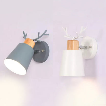 Vivolux | Nordic Stijlvolle Emmer Wandlamp Draaibare Metaal 1 Licht Wandlamp met Hirschen voor de Studiekamer