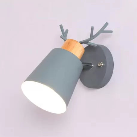 Vivolux | Nordic Stijlvolle Emmer Wandlamp Draaibare Metaal 1 Licht Wandlamp met Hirschen voor de Studiekamer
