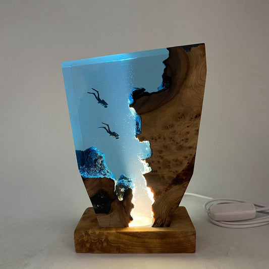 Vivolux | Frendorf - Stilvolle Ozean Karst Taucher Tischlampe für Ihr Zuhause