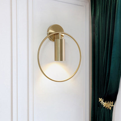 Vivolux | 11"/15" H Metall Gold Wandmontage Beleuchtung Rund 1 Glühbirne Vintage Flush Wand Sconces in Warm/Weiß/Naturlicht