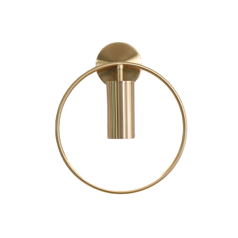 Vivolux | 11"/15" H Metall Gold Wandmontage Beleuchtung Rund 1 Glühbirne Vintage Flush Wand Sconces in Warm/Weiß/Naturlicht