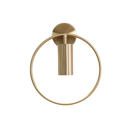 Vivolux | 11"/15" H Metall Gold Wandmontage Beleuchtung Rund 1 Glühbirne Vintage Flush Wand Sconces in Warm/Weiß/Naturlicht