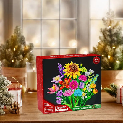 Vivolux | Blumenstrauß Bauklötze Weihnachts Adventskalender Set - Weihnachtsgeschenk