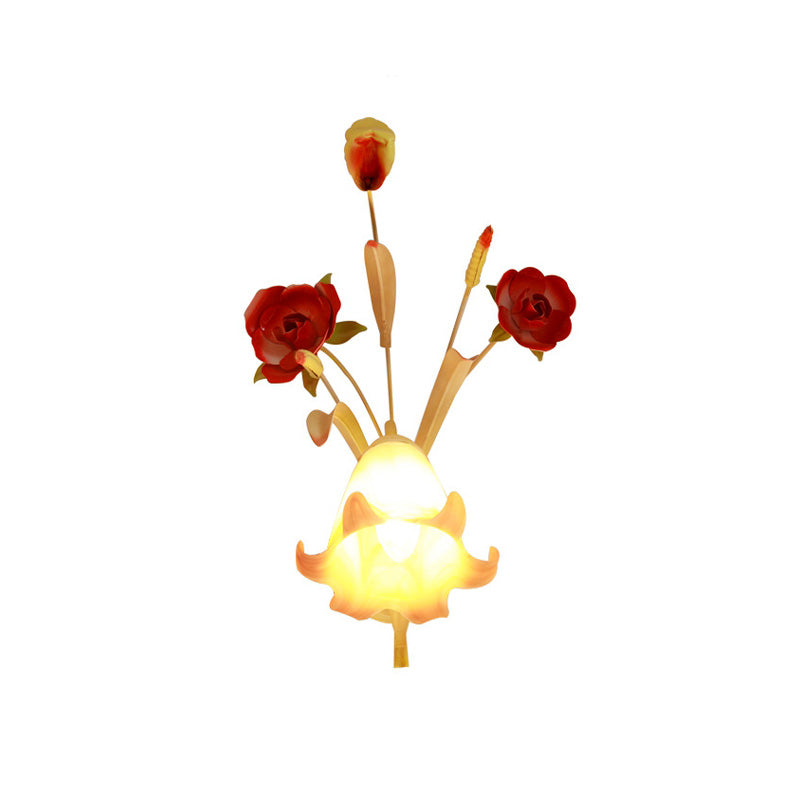 Vivolux | Pastoral Rose Wandlicht Sconces 1/2 Lampen Metalen Wandlamp Fixture in Wit voor Slaapkamer