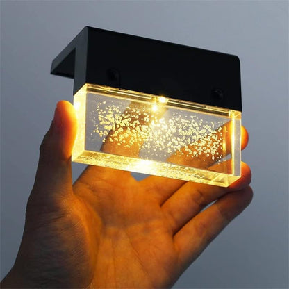 Vivolux | Solar Deck Lights 4er Set, Solar Stufenlichter Außen, Warmweiß/Farbwechselnde Solarzaunleuchte für Terrasse Garten Hof