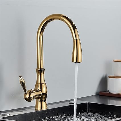 Vivolux | Messing Küchenarmatur Pull Out Mixer Spüle Wasserhahn 360 Rotation Single Handle
