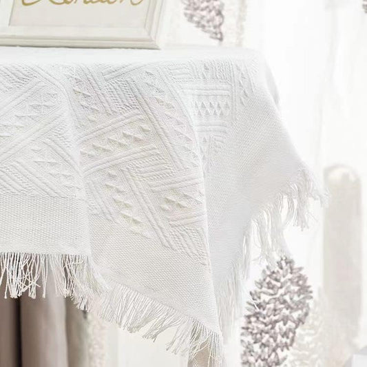 Vivolux | Waffel Moderne Tischdecke, gestrickte Stoffspitze Kaffeetuch, runde Tischdecke, rechteckige Tischdecke