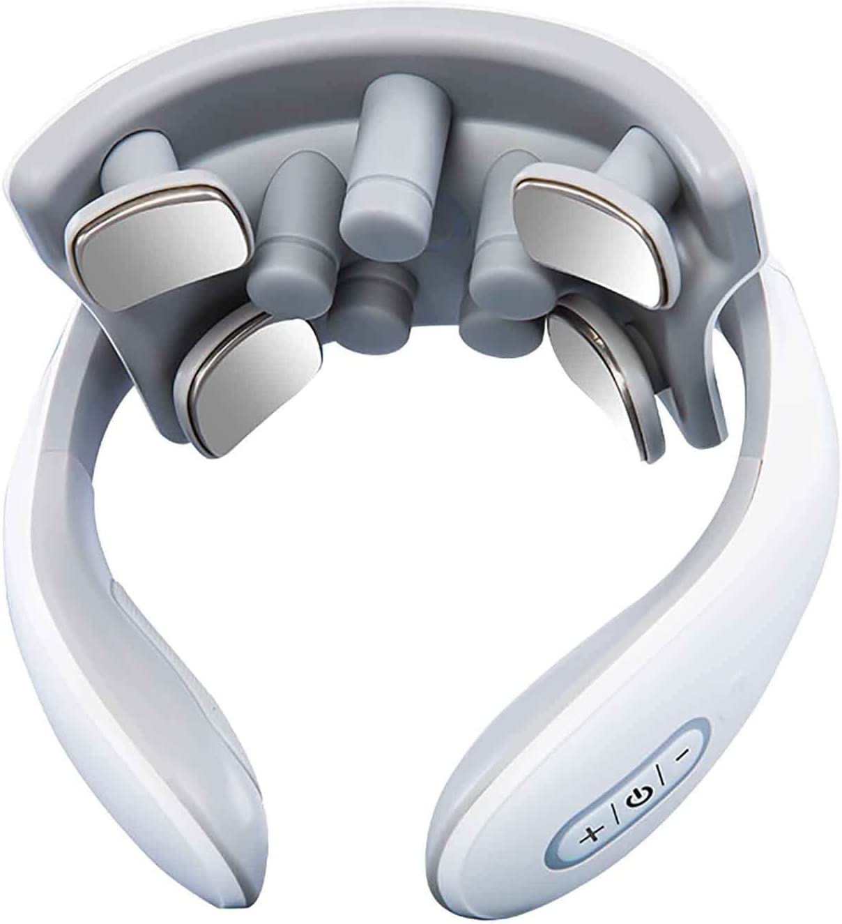 Nackenmassager mit Wärme, Schmerztherapie, intelligenter Nackenmassager, 4 Massageköpfe tragbarer Tiefengewebs-Triggerpunkt-Massager