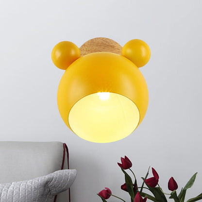 Vivolux | Nordic Style Globe Wandleuchte Holz & Metall 1 Lampe Wandleuchte für Restaurant Flur