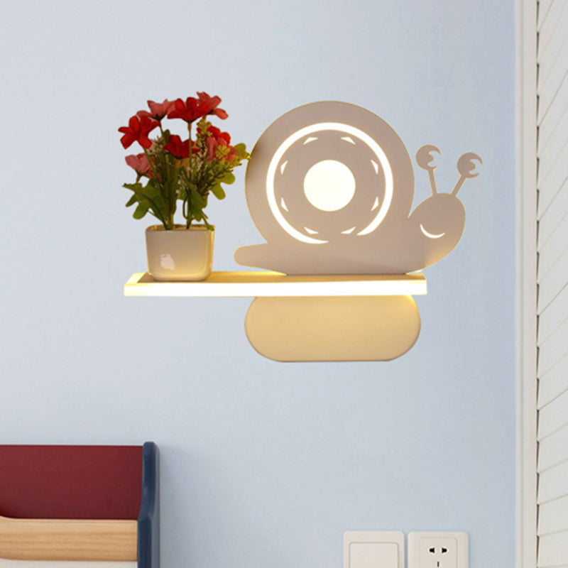 Vivolux | Acryl Wandschijnwerper mit Regal Wohnzimmer Restaurant Modern Stilvolle Wandleuchte in Weiß