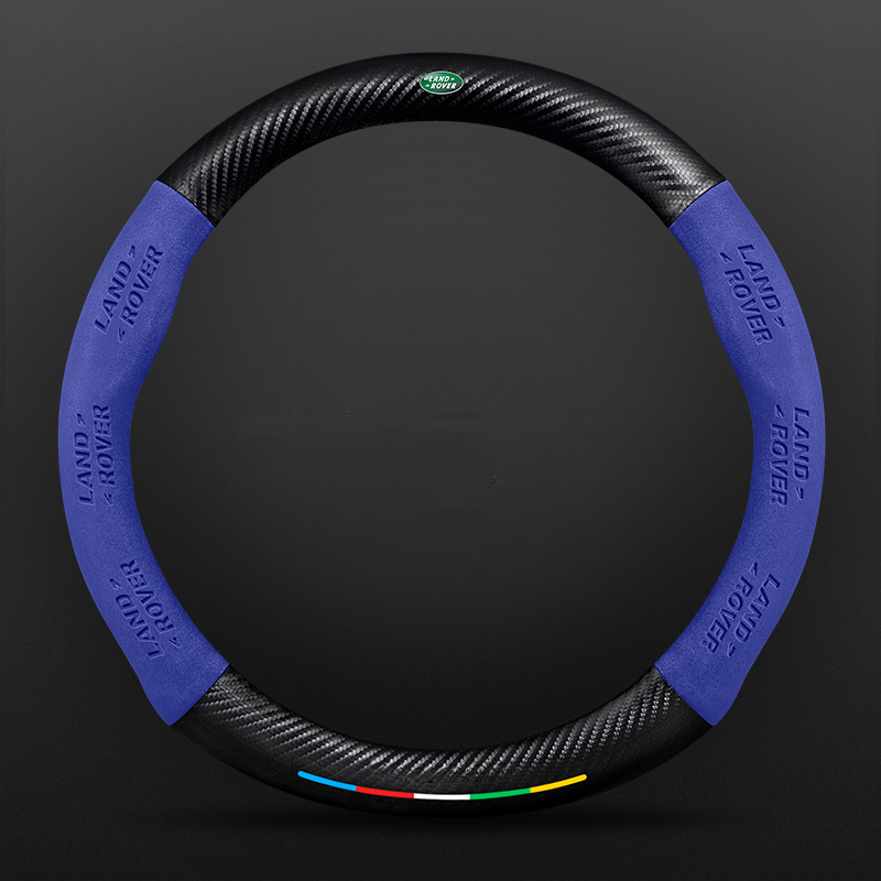 Anti-Rutsch 3D Prägung Kohlefaser Leder Auto Lenkradbezug Universelle Passform