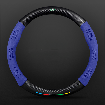 Anti-Rutsch 3D Prägung Kohlefaser Leder Auto Lenkradbezug Universelle Passform