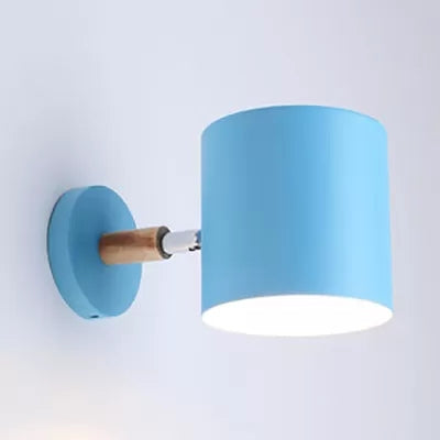 Vivolux | Draaibare Cilinder Wandlamp Één Hoofd Macaron Stijl Metalen Wandlamp voor Kinderkamer