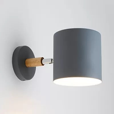 Vivolux | Draaibare Cilinder Wandlamp Één Hoofd Macaron Stijl Metalen Wandlamp voor Kinderkamer
