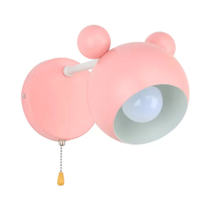 Vivolux | Macaron Mouse Wandleuchte mit Zugkette 1 Kopf Metall Wandlampe für Arbeitszimmer