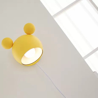 Vivolux | Macaron Mouse Wandleuchte mit Zugkette 1 Kopf Metall Wandlampe für Arbeitszimmer