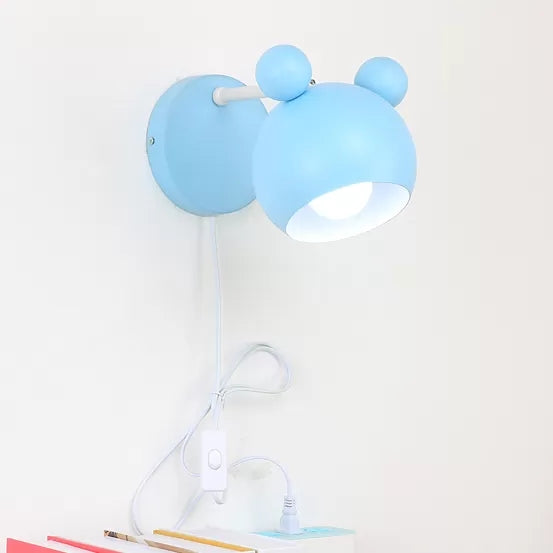 Vivolux | Macaron Mouse Wandleuchte mit Zugkette 1 Kopf Metall Wandlampe für Arbeitszimmer