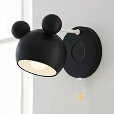 Vivolux | Macaron Mouse Wandleuchte mit Zugkette 1 Kopf Metall Wandlampe für Arbeitszimmer