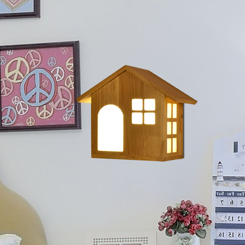 Vivolux | Wood House Wandlamp Trap Woonkamer Hedendaagse Sconces Lamp in Beige
