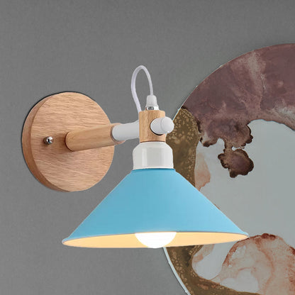 Vivolux | Macaroon Pyramide Vorm Wandlamp Metaal en Hout 1 Licht Wandlamp voor Eetkamer