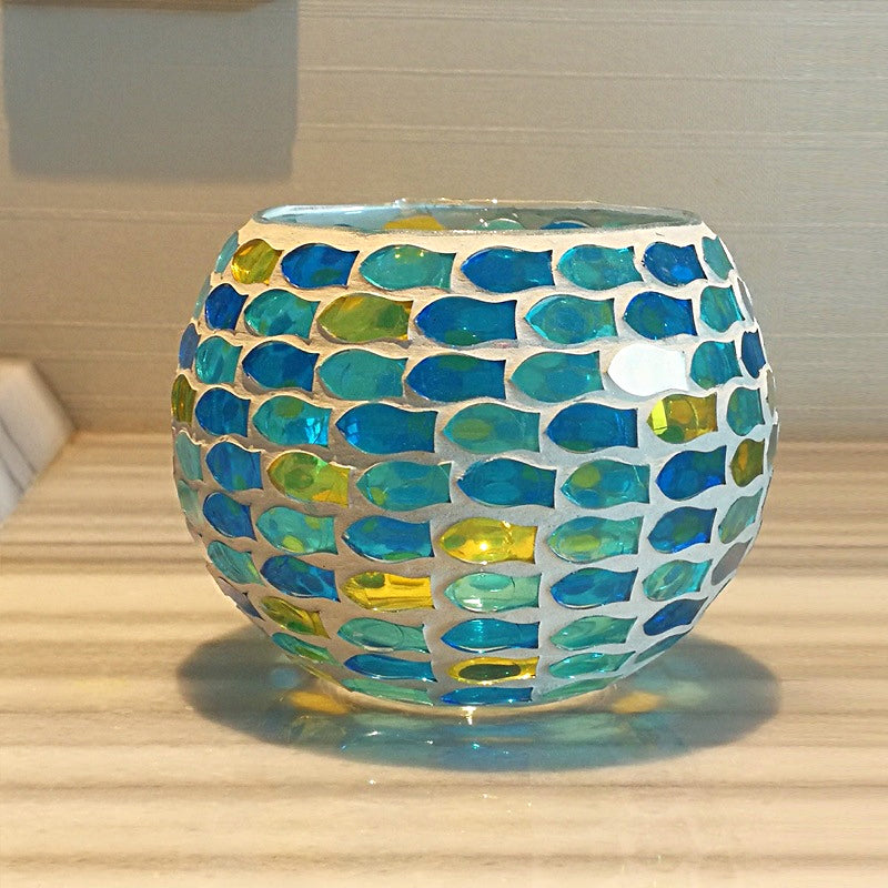 Vivolux | Europäischer Retro Glas Mosaik Teelichthalter