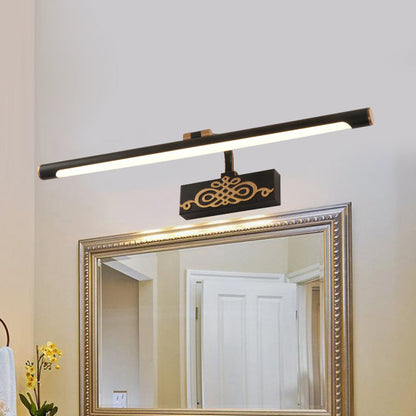 Vivolux | Schwarze verlängerte Vanity Licht Fixture klassische Metall LED Badezimmer Wandleuchte Lampe in Weiß/Warme/Natürliche Licht, 16"/20"/24" L
