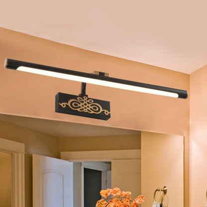Vivolux | Schwarze verlängerte Vanity Licht Fixture klassische Metall LED Badezimmer Wandleuchte Lampe in Weiß/Warme/Natürliche Licht, 16"/20"/24" L