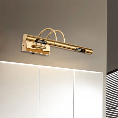 Vivolux | LED Metal Vanity Lamp Klassisches Gold Schwenkarm Badezimmer Wandleuchte Lichtarmatur in Weiß/Warme/Natürliche Licht