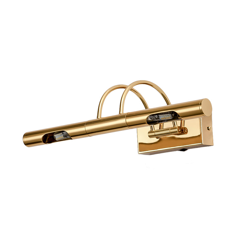 Vivolux | LED Metal Vanity Lamp Klassisches Gold Schwenkarm Badezimmer Wandleuchte Lichtarmatur in Weiß/Warme/Natürliche Licht