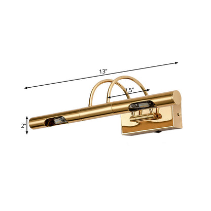 Vivolux | LED Metal Vanity Lamp Klassisches Gold Schwenkarm Badezimmer Wandleuchte Lichtarmatur in Weiß/Warme/Natürliche Licht