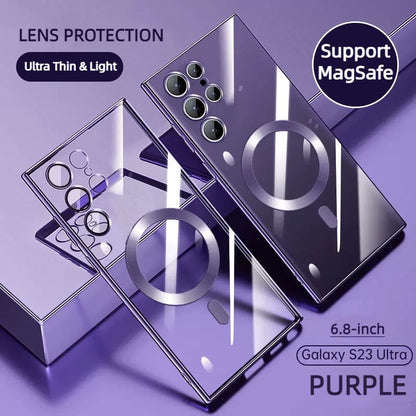 Vivolux | Transparente Luxus-Beschichtung Magnetische Abdeckung für Samsung