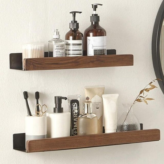Vivolux | Massivholz Badezimmer-Organizer-Regale ohne Bohren